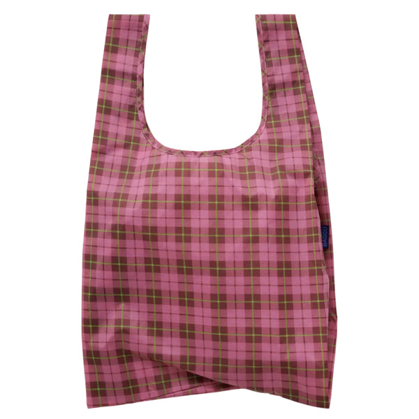 SAC RÉUTILISABLE STANDARD « AZALEA PINK TARTAN » — par Baggu