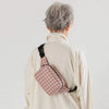 PUFFY FANNY PACK ROSE PIXEL GINGHAM — by Baggu