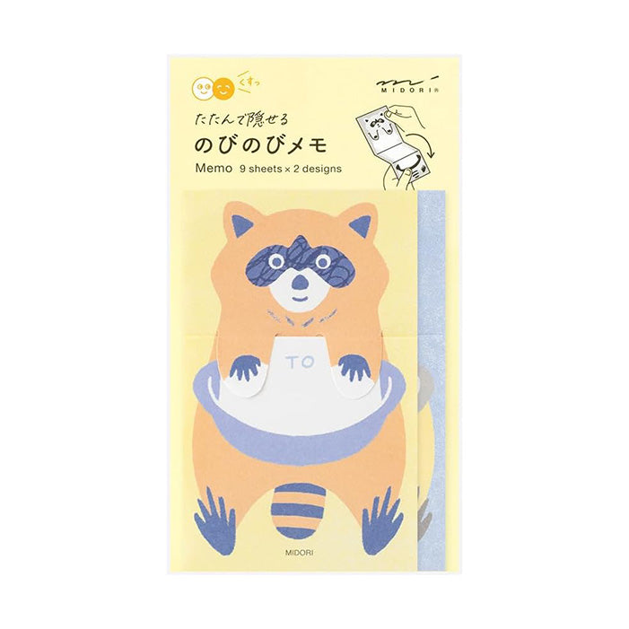 MEMO STRETCHY RACCOON — by Midori