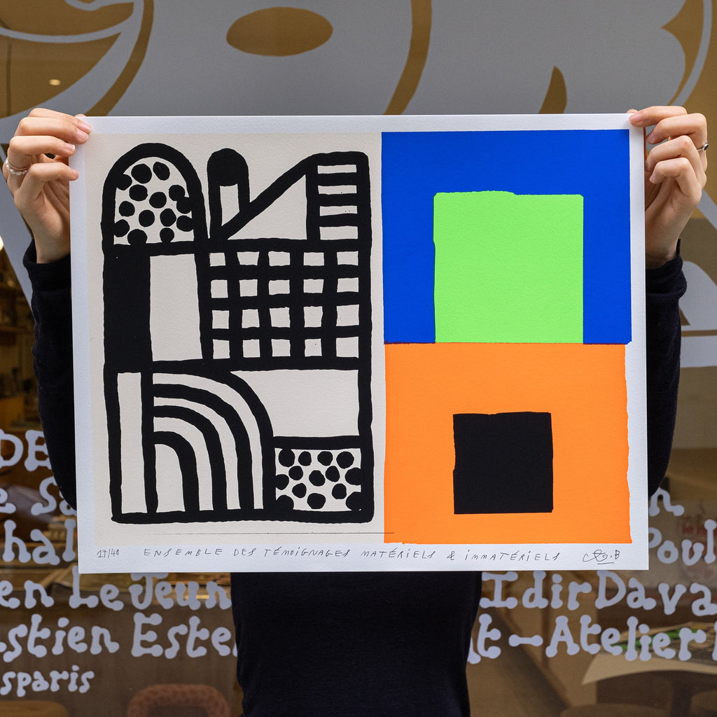 ENSEMBLE DES TÉMOIGNAGES MATÉRIELS ET IMMATÉRIELS - 50 x 40 cm (Screen Print) — by Atelier Bingo