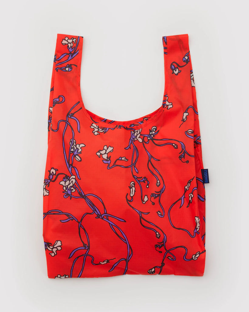 STANDARD "RED SNAPDRAGON" REUSABLE BAG — by Baggu