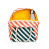 ZIPPER LUNCH STRIPE TEAL APRICOT — by FLUF