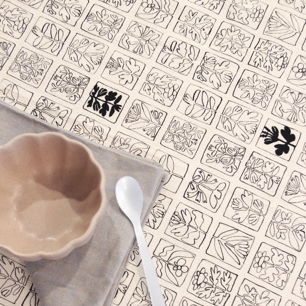 TABLECLOTH - FLOWER TILES — by Eve Gravel et Julia GR
