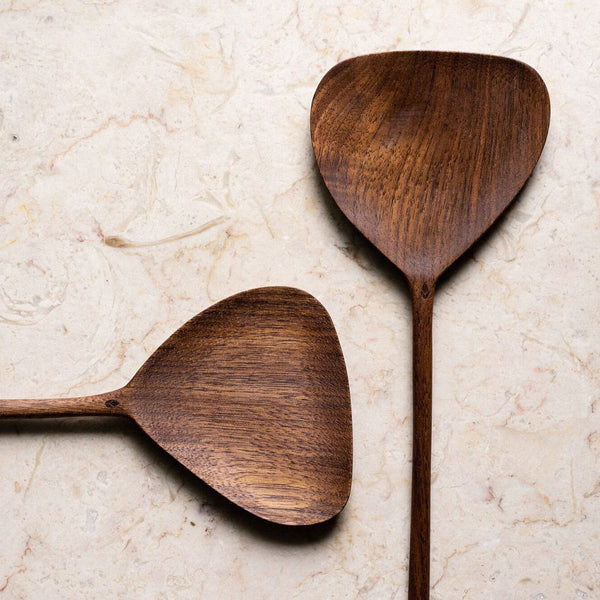 SERVICE SPOON SET IN BLACK WALNUT, 31 cm (Multiple Shapes) — par Lemyre