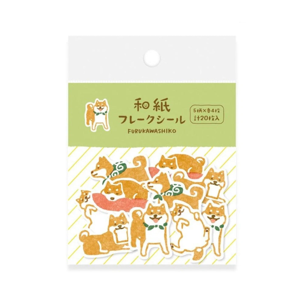 AUTOCOLLANTS EN WASHI DÉCOUPÉS – Shiba Inu — par Furukawashiko