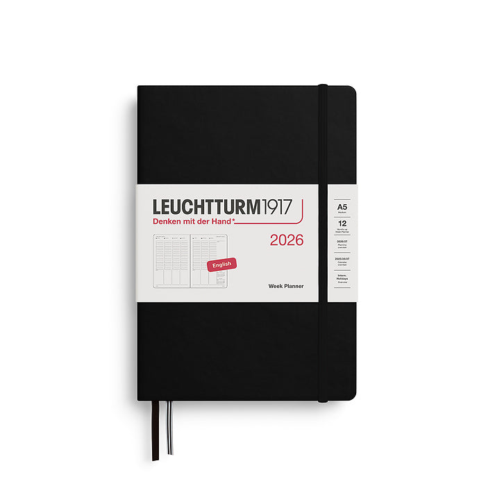 WEEK PLANNER MEDIUM (A5) 2026, HARDCOVER (Multiple Colors) ENGLISH — by Leuchtturm1917