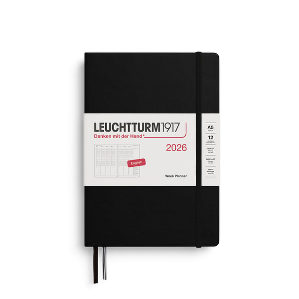 WEEK PLANNER MEDIUM (A5) 2026, HARDCOVER (Multiple Colors) ENGLISH — by Leuchtturm1917