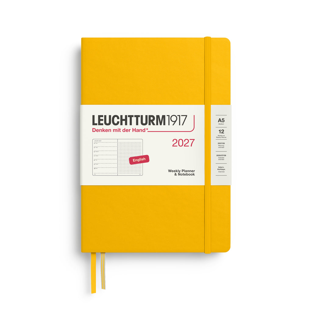 WEEKLY PLANNER & NOTEBOOK DOTTED (A5) 2027, 12 MONTHS, HARDCOVER - ENG ...