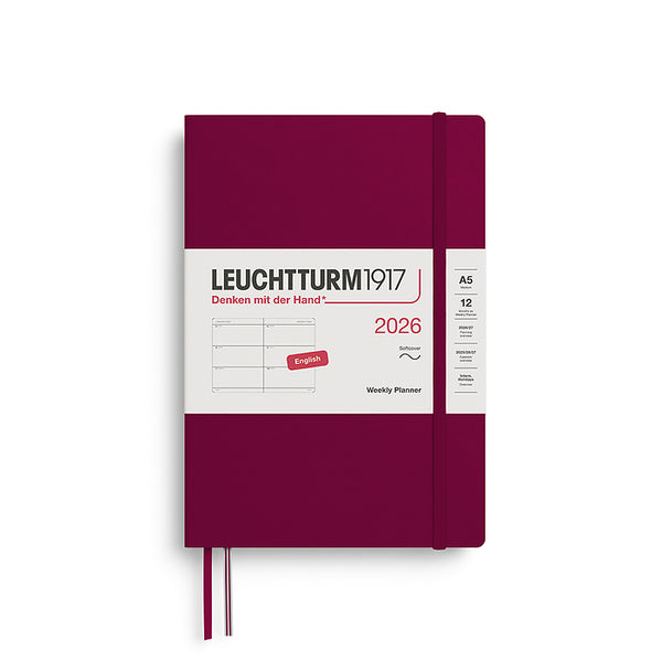 WEEKLY PLANNER MEDIUM (A5) 2026, SOFTCOVER (Multiple Colors) ENGLISH — by Leuchtturm1917