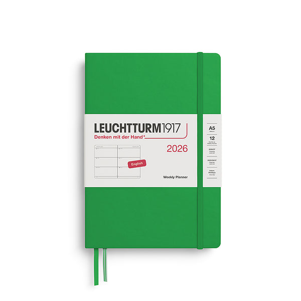 WEEKLY PLANNER MEDIUM (A5) 2026, HARDCOVER (Multiple Colors) ENGLISH — by Leuchtturm1917