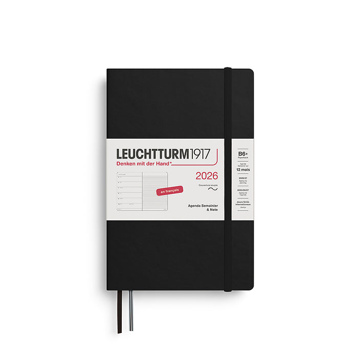 WEEKLY PLANNER & NOTEBOOK (B6+) 2026, SOFTCOVER, (Multiple Colors) FRENCH — by Leuchtturm1917