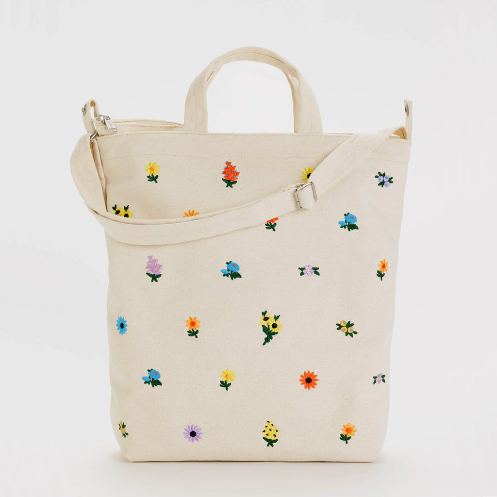 ZIP DUCK BAG EMBROIDERED DITSY FLORAL — by Baggu