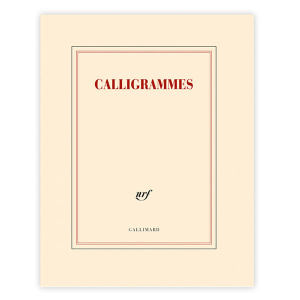 CAHIER DE NOTES « CALLIGRAMMES » + 1 crayon — par Gallimard