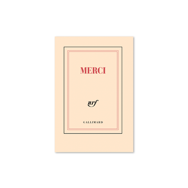 CARNET DE NOTE « MERCI » — par Gallimard