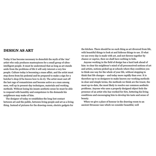 DESIGN AS ART — by Bruno Munari – Paperole