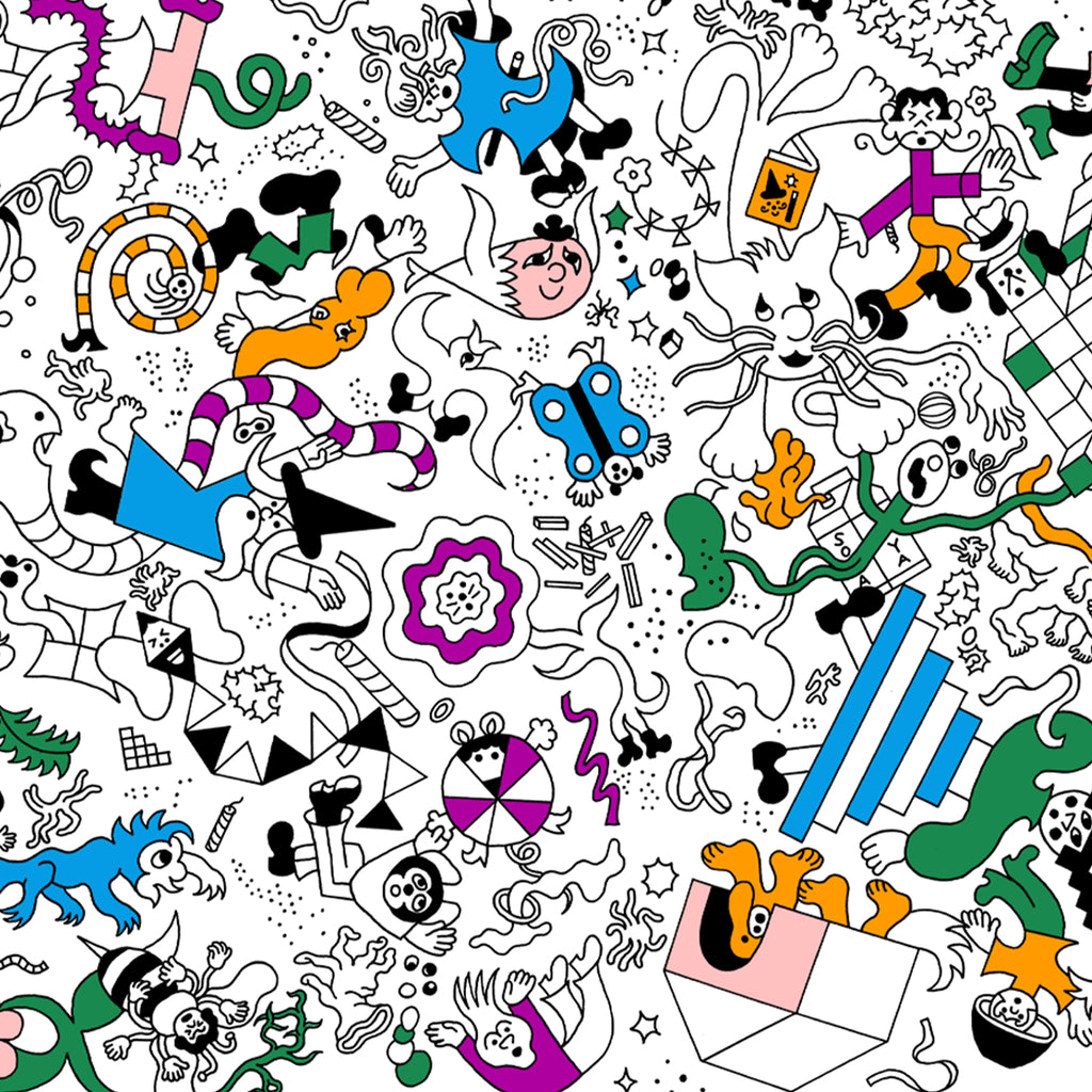 PSYCHEDELIQUE – Giant Colouring Poster, 60 x 36