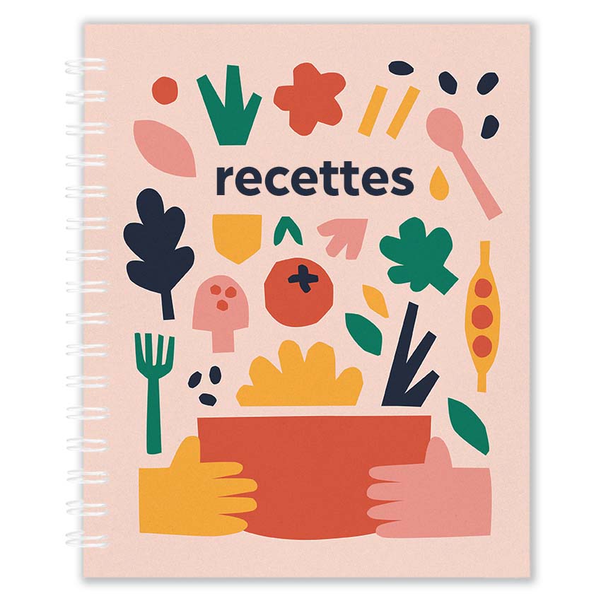 « RECETTES » NOTEBOOK (French version) – by Paperole
