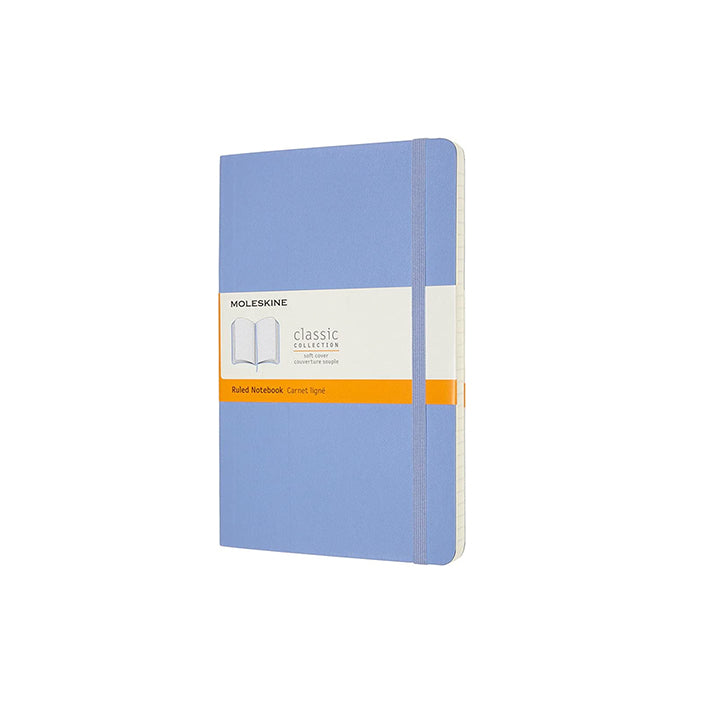CLASSIC SOFT COVER, HYDRANGEA BLUE (Different sizes + styles) — by Moleskine