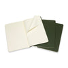 SET OF 3 CAHIER JOURNALS, MYRTLE GREEN (Different sizes + styles) — by Moleskine