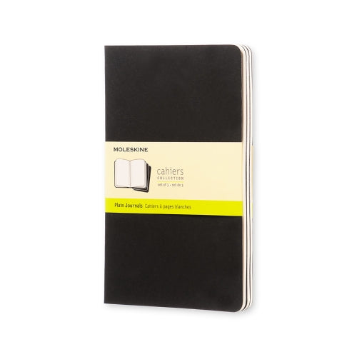 SET OF 3 BLACK CAHIER JOURNAL (Different sizes + styles) — by Moleskine