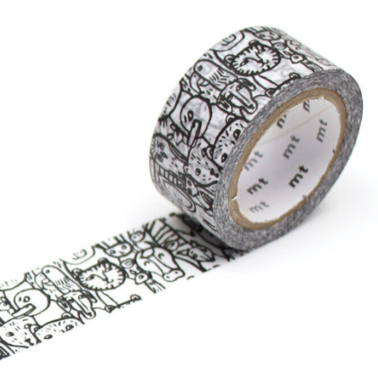 MT WASHI TAPE CUP OF THERAPY ANIMALS — by Kamoi Kakoshi