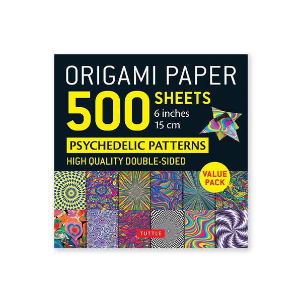 ORIGAMI PAPER 500 PSYCHEDELIC PATTERNS — by Tuttle