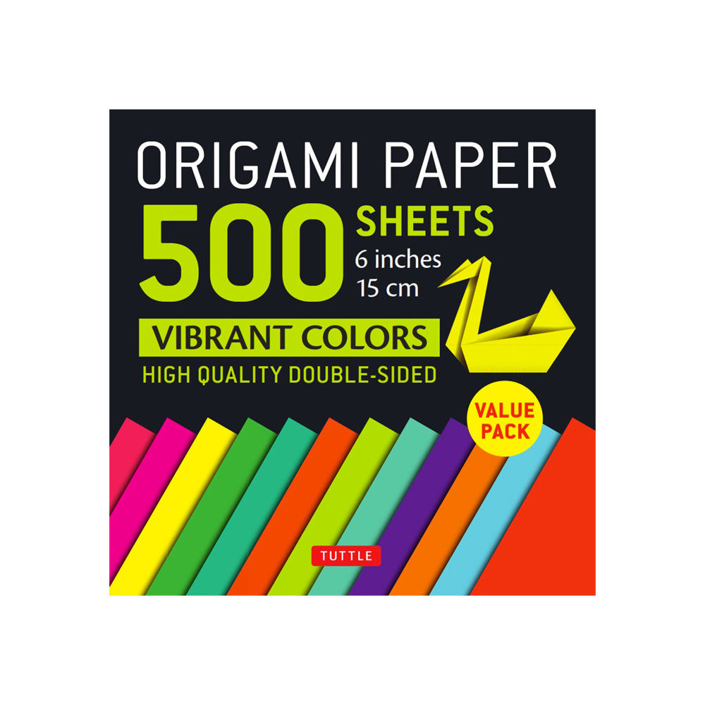 ORIGAMI PAPER 500 SHEETS VIBRANT COLORS — by Tuttle