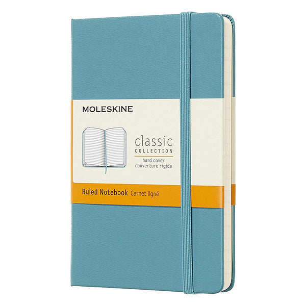 CLASSIC HARD COVER, REEF BLUE (Different sizes + styles) — by Moleskine