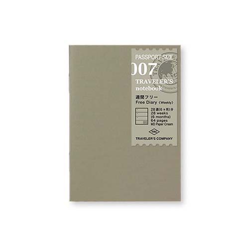TRAVELER'S NOTEBOOK WEEKLY DIARY INSERT (Multiple sizes) — by Traveler’s Company (TRC)