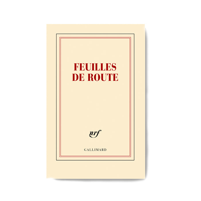 "FEUILLES DE ROUTE" NOTEBOOK — by Gallimard