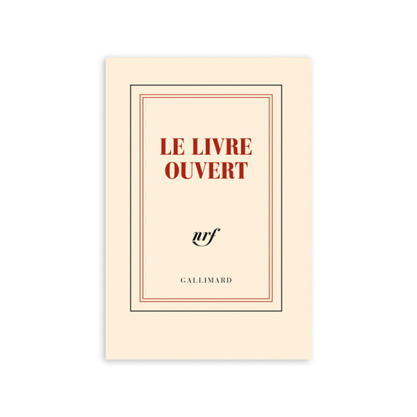 CAHIER DE NOTES DE POCHE « LE LIVRE OUVERT » — par Gallimard