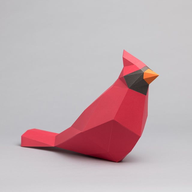 CARDINAL PAPER MODEL (pre-cut, pre-marked) — by SOFS design – Paperole