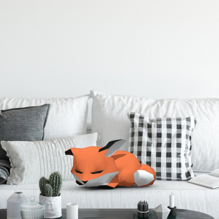 SLEEPY FOX PAPER MODEL — by SOFS design