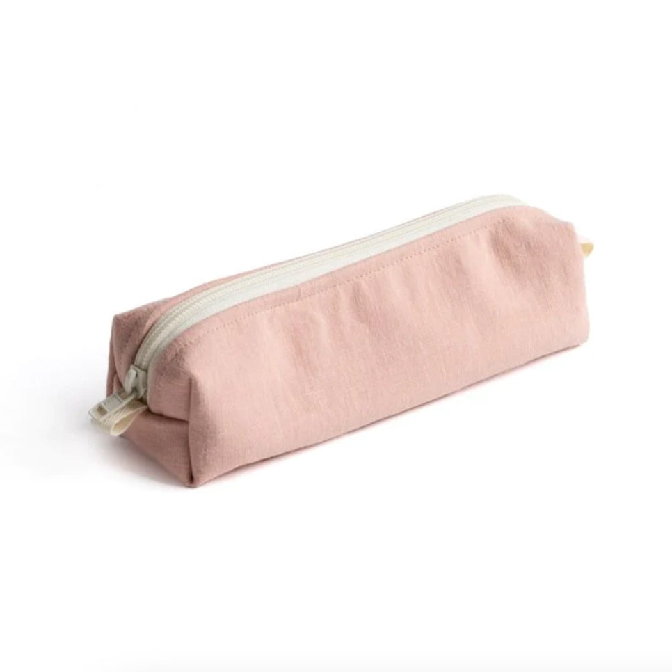 PINK SMALL LINEN POUCH — by La fée raille